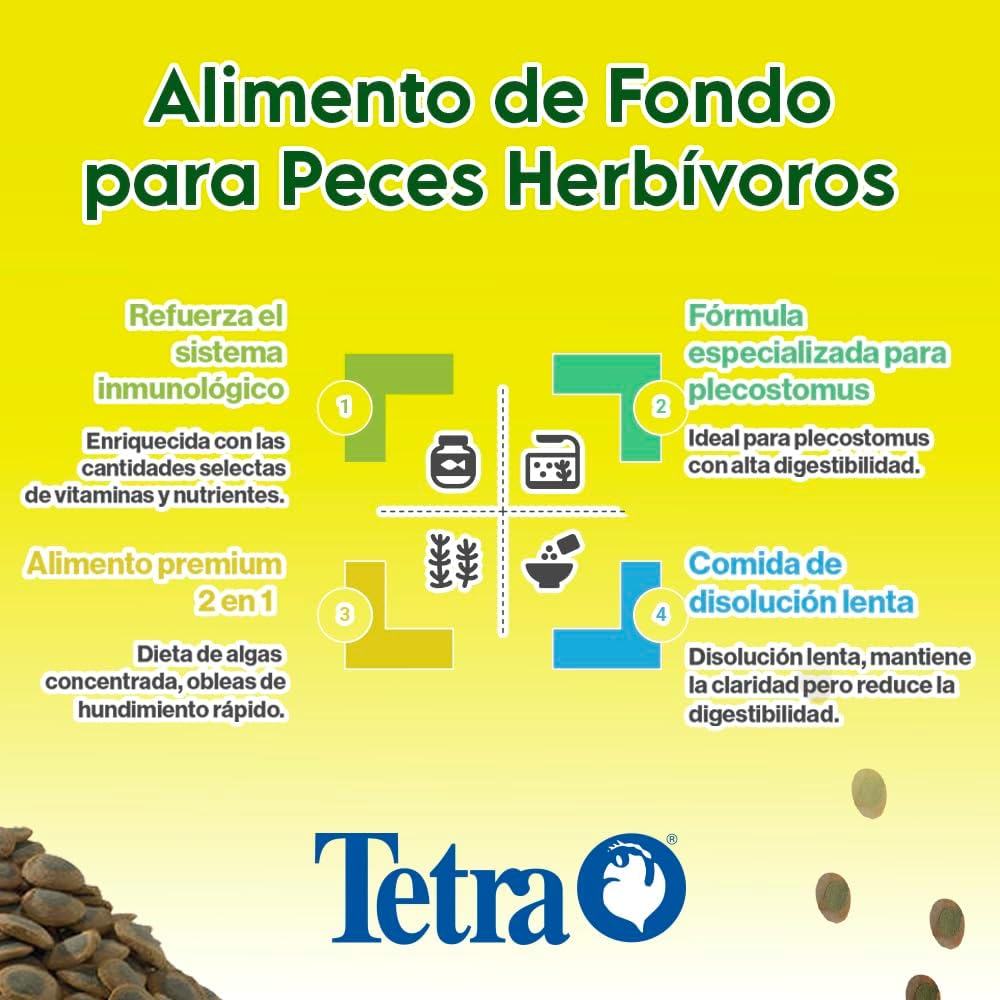Tetra PRO PlecoWafers 5.29 Ounces, Nutritionally Balanced Vegetarian Fish Food for Bottom Feeders, Concentrate - view 4