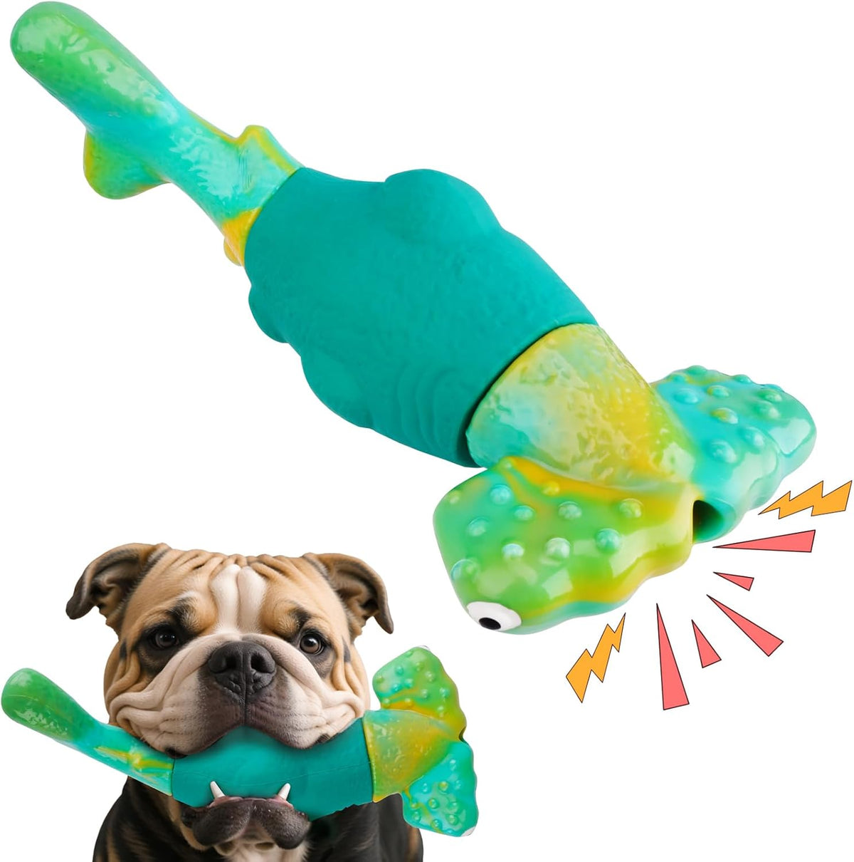 Dog Toys for Aggressive Chewers, Interactive Dog Chew Toys for Large Dogs, Squeaky Chew Toys to Keep Them Busy