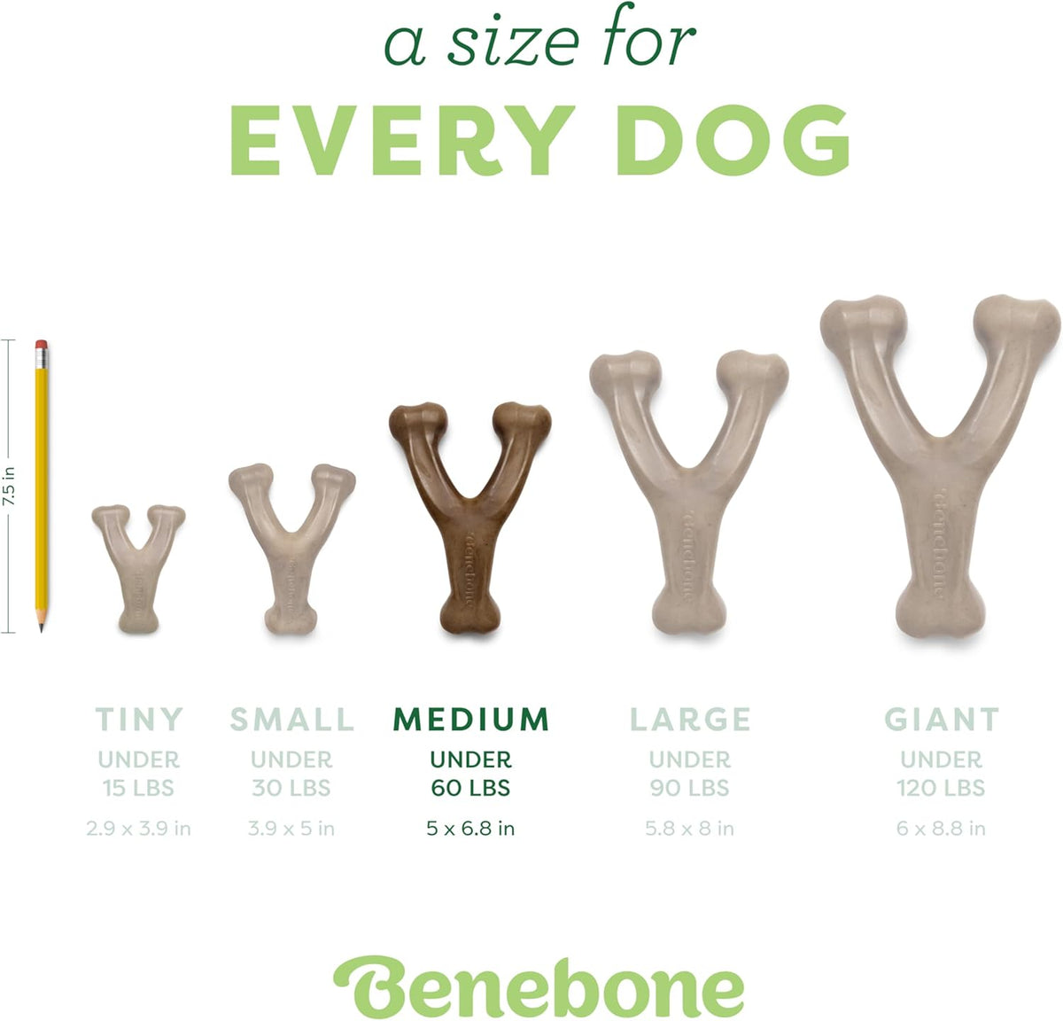 Benebone Wishbone Durable Dog Chew Toy for Aggressive Chewers, Real Bacon, Made in USA, Medium - view 4