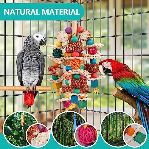 lovyoCoCo Parrot Toys Bird Toys Natural Corn Cob Bird chew Toys for Small and Medium-Sized Macaws,African Grey - view 5