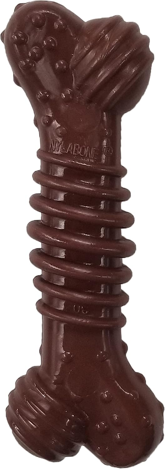 Nylabone Groove Bone Power Chew Toy for Dogs, Dental Dog Toys for Aggressive Chewers, Dog Chew Bone, Long Last