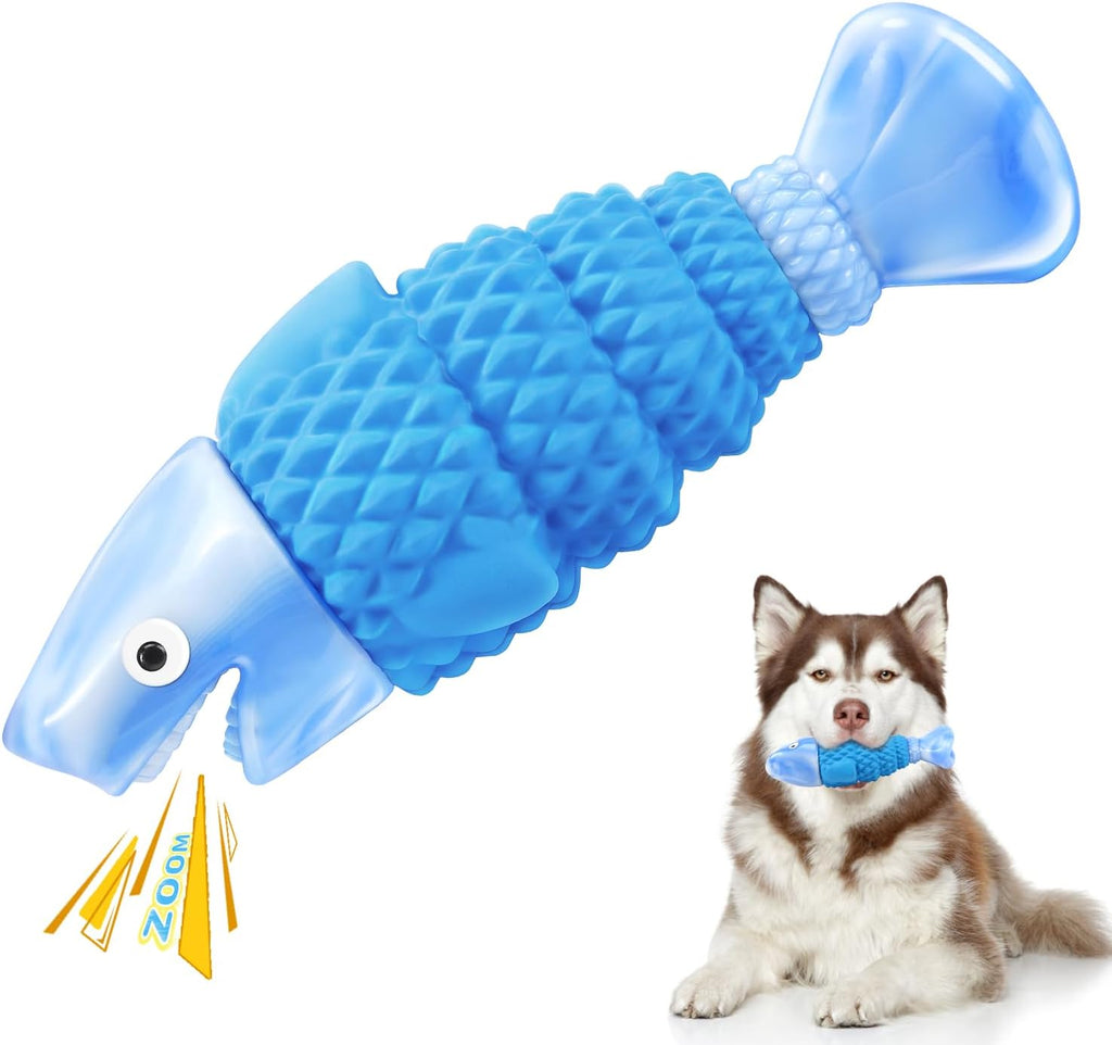 WinTour Tough Dog Toys for Aggressive Chewers, Indestructible Dog Chewers for Medium & Large Breeds, Squeaky D