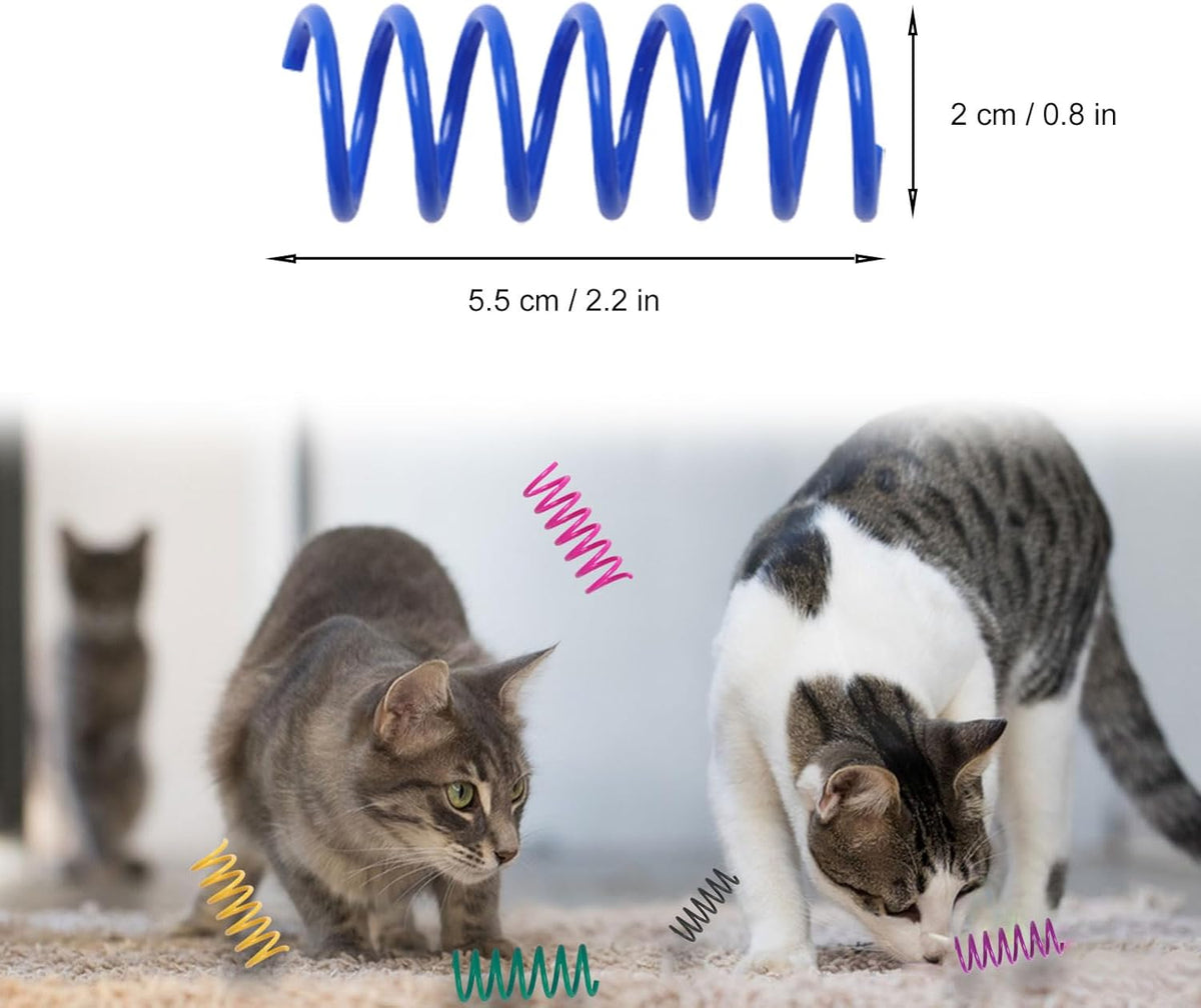Kitys Fatch 12PCS 12Colors Cat Spring Toys for Indoor Cats, Interactive Coil Springs for Self Play, Durable He - view 2