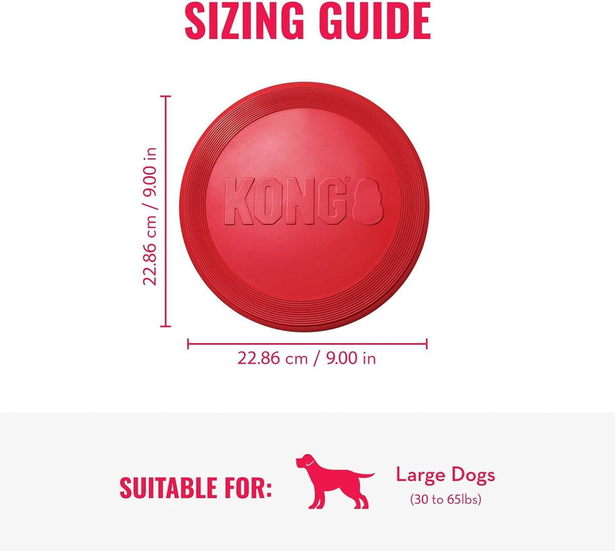 KONG Flyer - Durable Dog Toy for Outdoor Playtime - Natural Rubber Flying Disc, Dog Toy for Fetch - Safer Disc - view 4