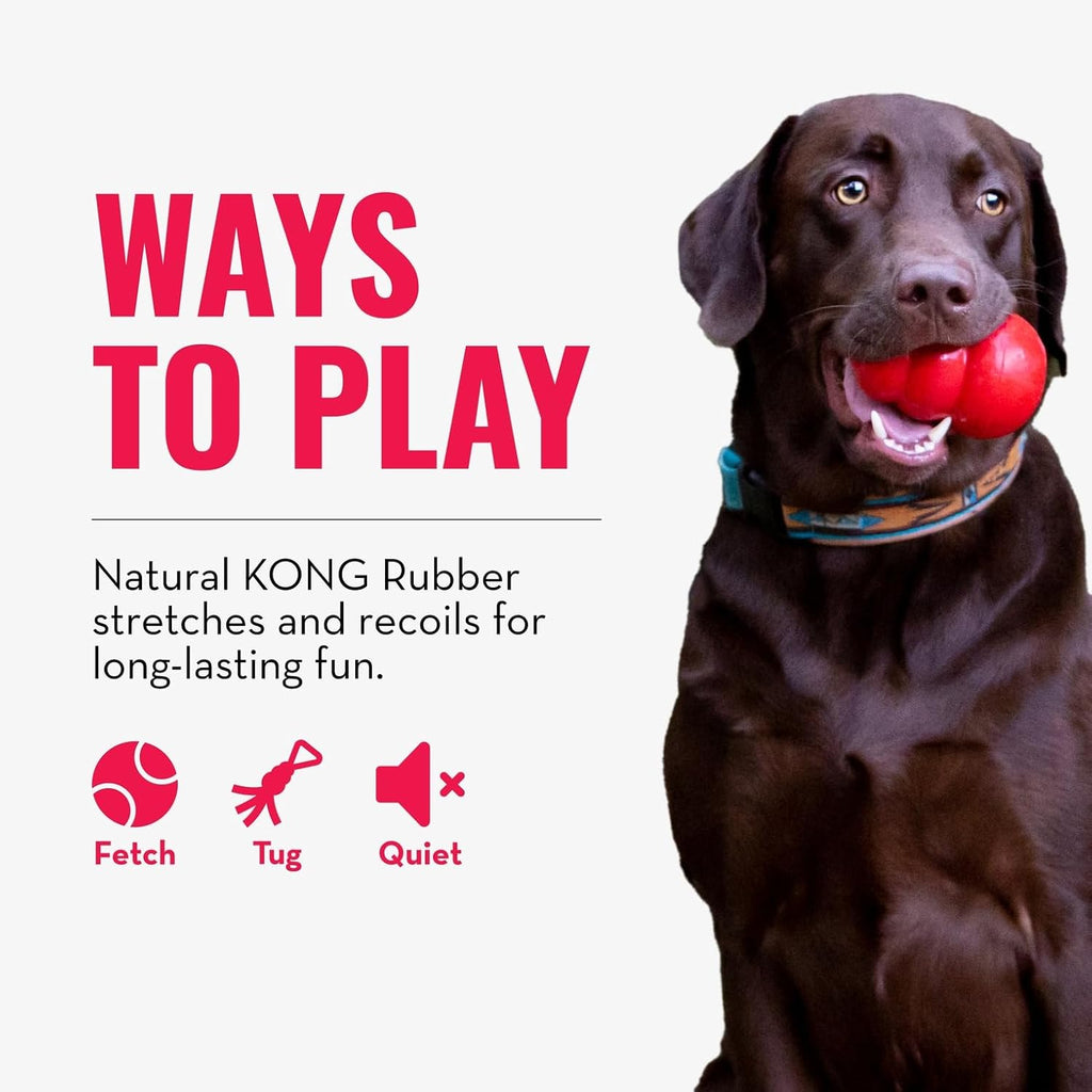 KONG Tug Toy - Dog Supplies for Tug of War - Natural Rubber Dog Toy for Outdoor & Indoor Playtime - for Medium - view 5