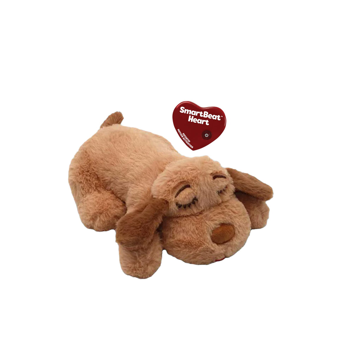 Snuggle Puppy Junior, Heartbeat Puppy Toy for Small Breeds, Smaller Plush Dog Toy with Real-Feel Pulse, Design
