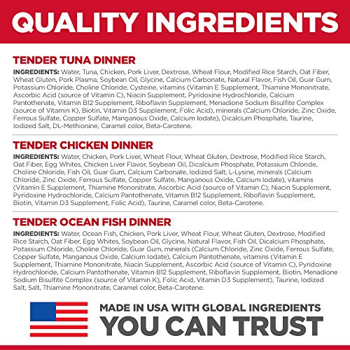 Hill's Science Diet Adult 1-6 Wet Cat Food Variety Pack, Chicken, Tuna, & Ocean Fish, 2.8 oz. Pouches, 12-Pack - view 4