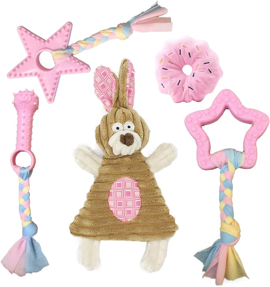 Puppy Toys for Teething, Puppy Chew Toys for Small Dogs, Crinkle Dog Toys Small Breed Boredom and stimulating,