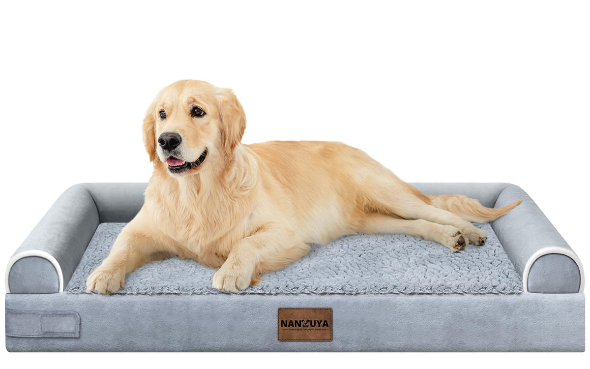 Large Dog Bed Orthopedic Washable: Beds Bolster XL Bed Large Big Dogs Memory Foam Couch Sofa Waterproof with R