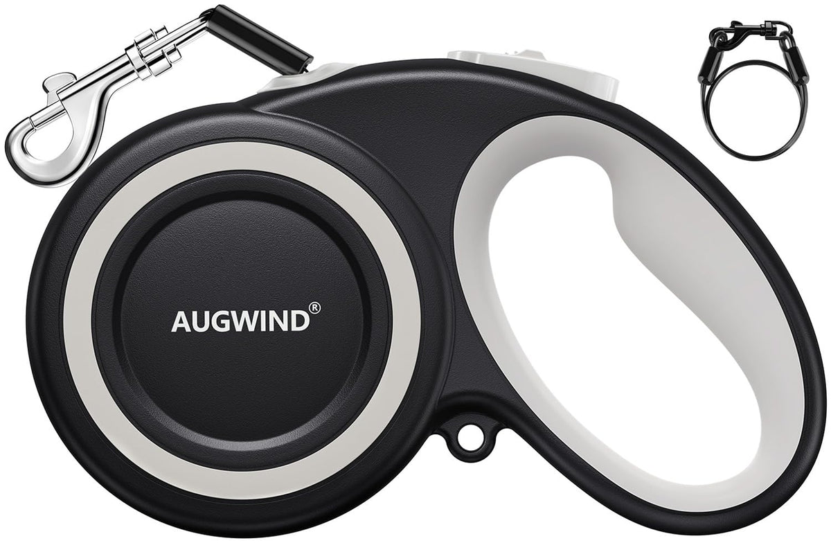 Retractable Dog Leash with Stainless Steel Anti-Chew Cable for Small & Medium Dogs up to 50 lbs | 16 ft Strong