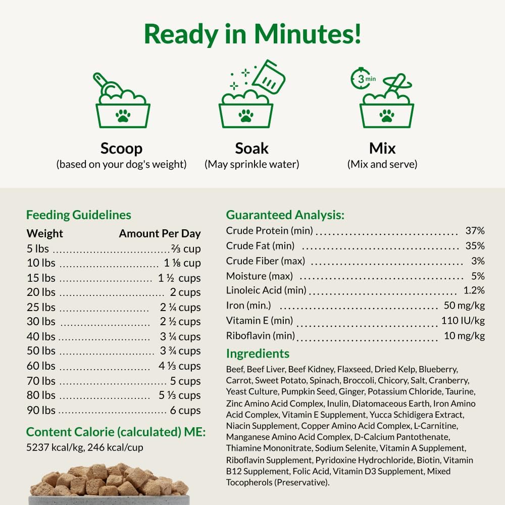 ULTIMATE PET NUTRITION Nutra Complete, 100% Freeze Dried Raw Veterinarian Formulated Dog Food with Antioxidant - view 5