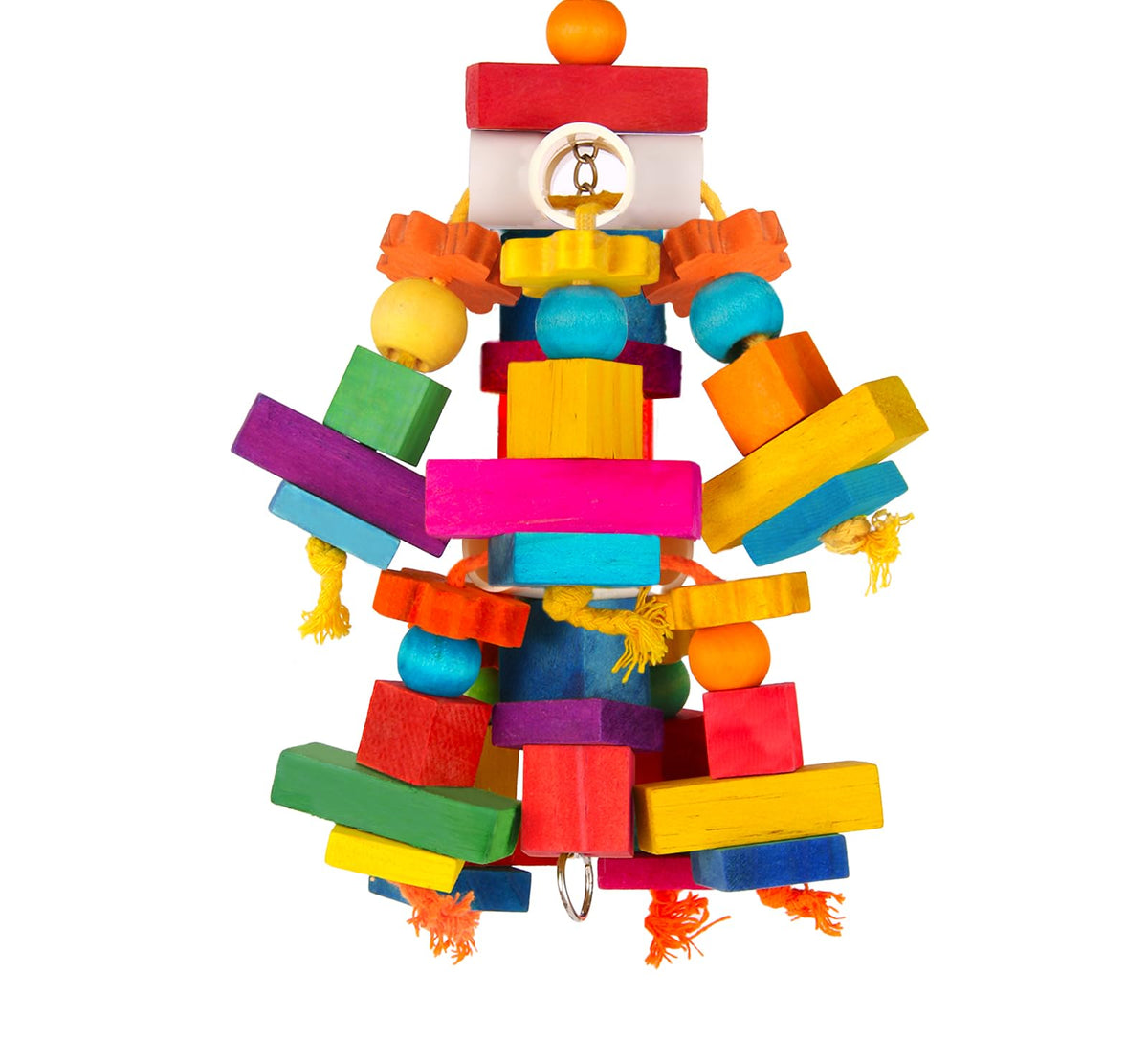 Kyouki Large Parrot Toy, Bird Toys for Cockatoos,Macaws, African Grey, Parrots,Conures, Lovebirds, Multicolore