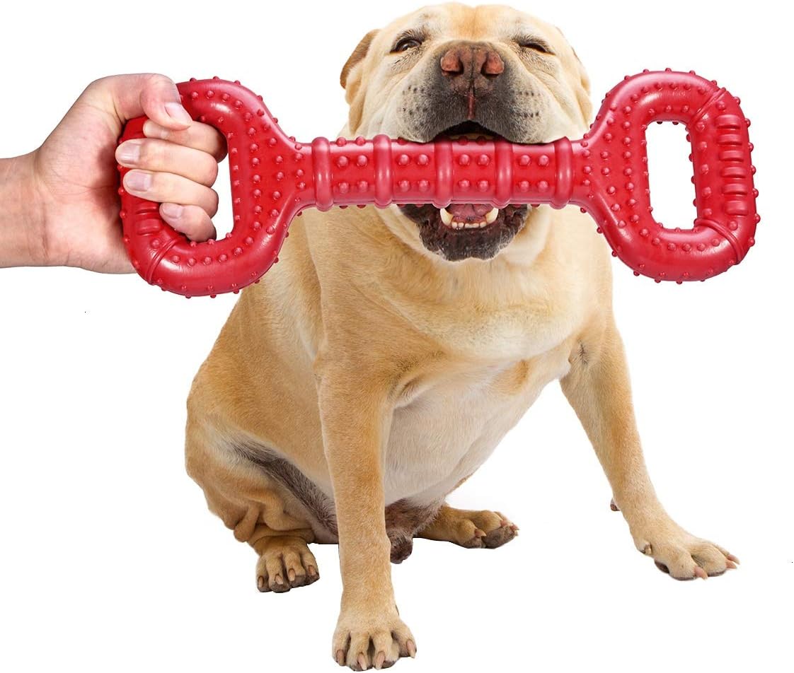 Feeko Dog Toys for Aggressive Chewers Large Breed, 15 inch Interactive Long Lasting Dogs Toy with Convex Desig