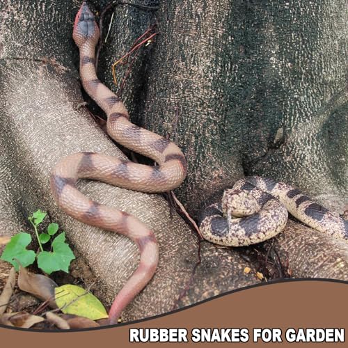 Upitry Rubber Snakes Fake Snake Rattlesnake - Realistic Keep Birds Away - Prank Life Size Toy That Look Real - - view 6