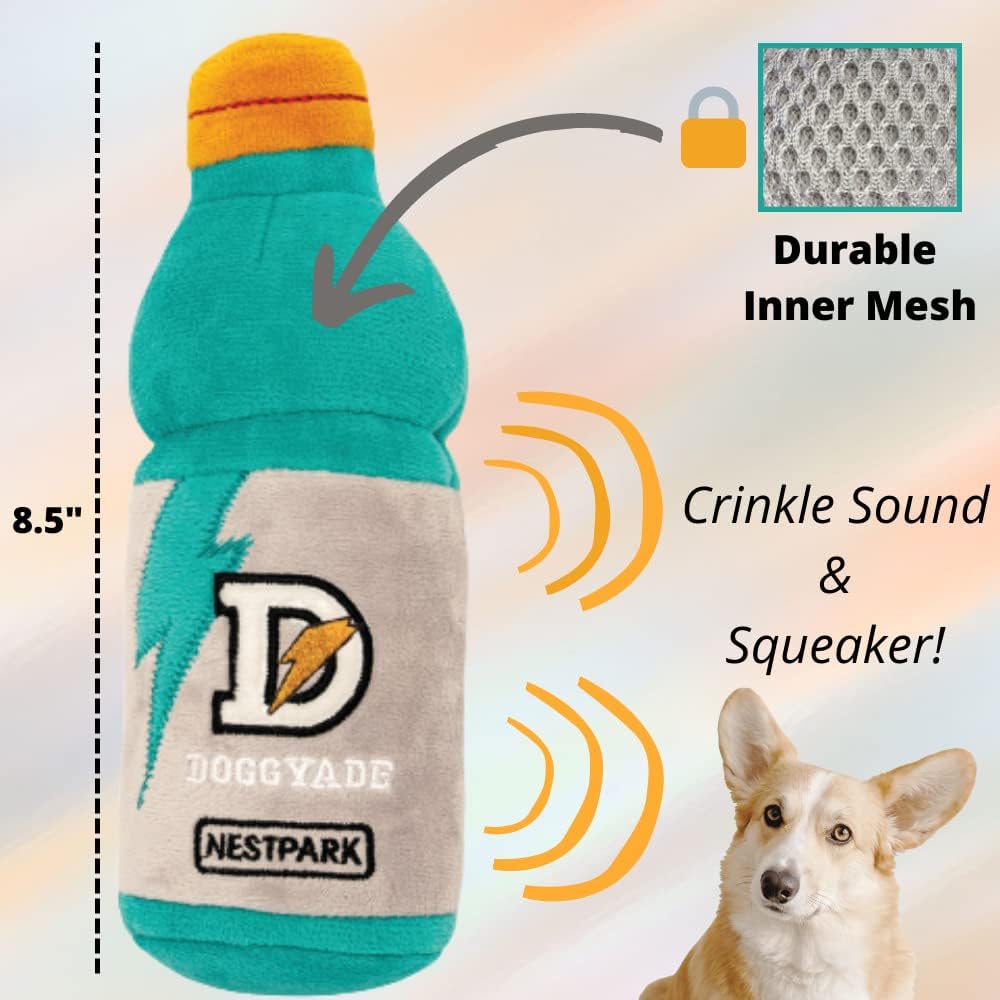 Nestpark Fitness Funny Dog Toys - Doggyade and Doggy Dumbbell Workout Parody Cute Dog Toys - 2 Pack (Workout P - view 6