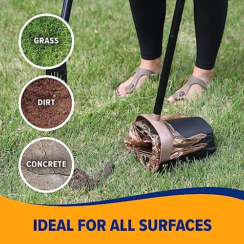 Arm & Hammer Dog Pooper Scooper Swivel Bin & Rake, Poop Scoop for Dogs, Black (2 Heavy Duty Scented Waste Bags - view 3