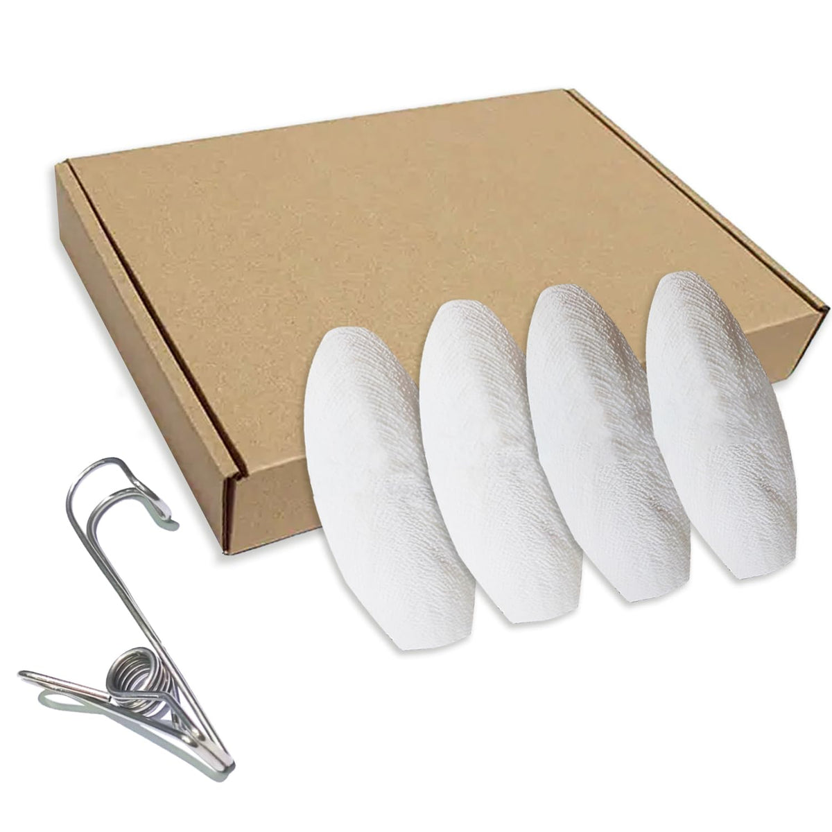 Jmxu's 3.5"-4" Cuttlebone for Birds Parakeets, Cuddle Bone with Metal Clip, Cuttlefish Bone for Sharp Beaks, N