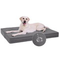 Vonabem Large Dog Bed Waterproof Outdoor, XL Crate Pad 42 inch Washable, Leather Pet beds with Removable Cover