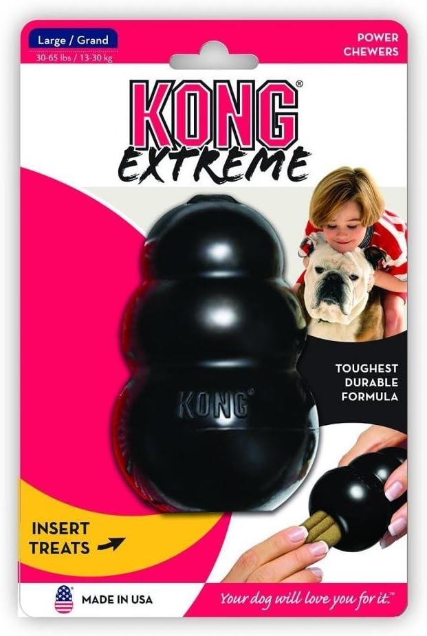 Kong Extreme Dog Toy 2-Pack, Large - Tough Chew Toys for Aggressive Chewers - Black Durable Rubber - view 5