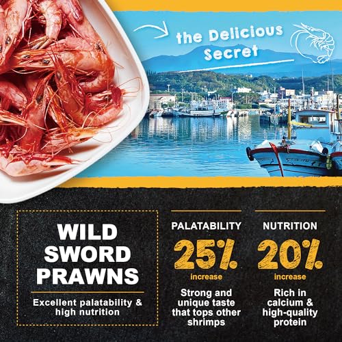 Ultra Fresh Cichlid Sinking Fish Food, Wild Sword Prawns, All Natural Ingredients, Carnivore Pellets for Large - view 5
