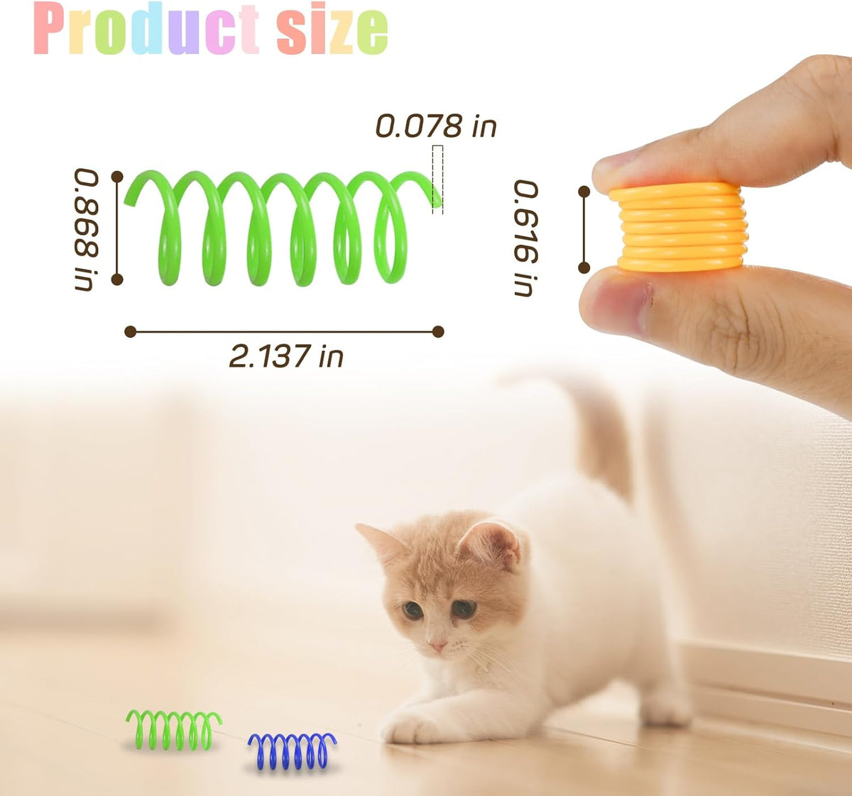 Andiker Interactive Cat Spiral Creative Spring Toy to Kill Time and Keep Fit, Sturdy and Heavy Plastic for Swa - view 5