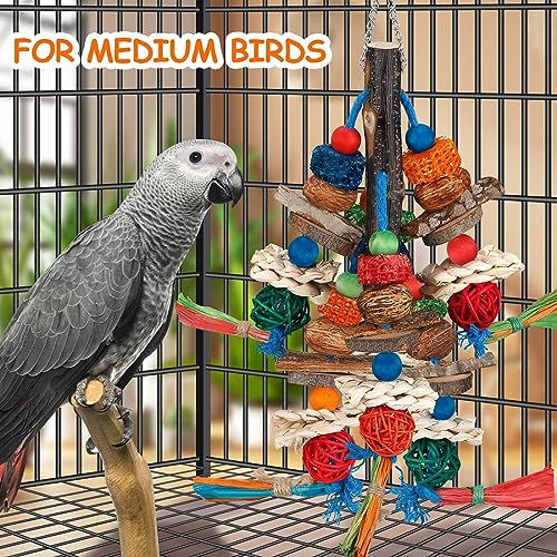 Bird Toys,Parrot Toys Exciting Chewing Fun for Parakeets,Cockatiels,Conures,Lovebirds,African Gray Cockatoos A - view 4