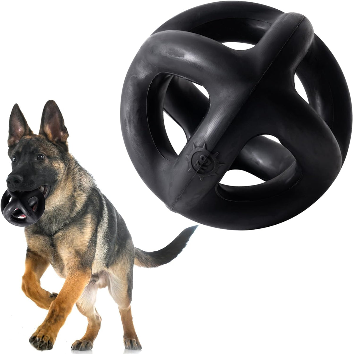 Monster K9 Indestructible Dog Ball – Lifetime Replacemnet - Durable Dog Toy for Aggressive Chewers - Safe, Non