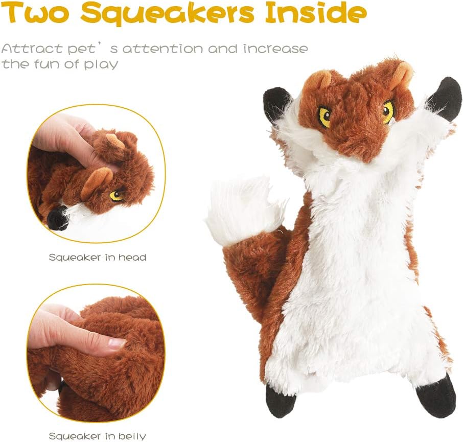 Dog Squeak Toys, No Stuffing Plush Dogs Chew Toy Bundle for Small Medium Large Breed Chewer Tough Durable Sque - view 4