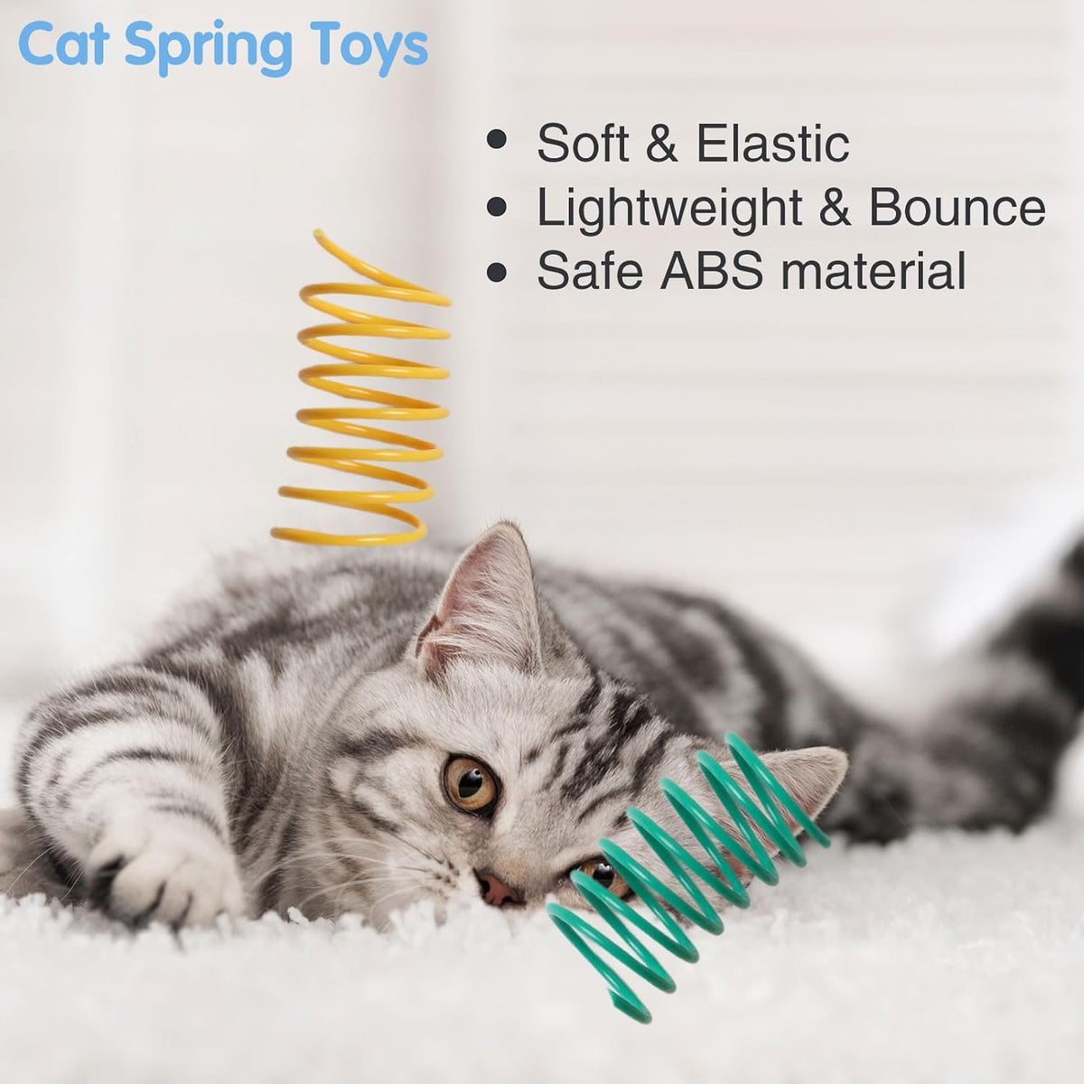 Kitys Fatch 12PCS 12Colors Cat Spring Toys for Indoor Cats, Interactive Coil Springs for Self Play, Durable He - view 5
