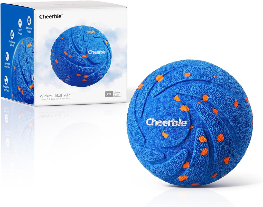 Cheerble Smart Interactive Dog Toy, Wicked Ball AIR, Automatic Moving, Bouncing, and Rotating, E-TPU Material,