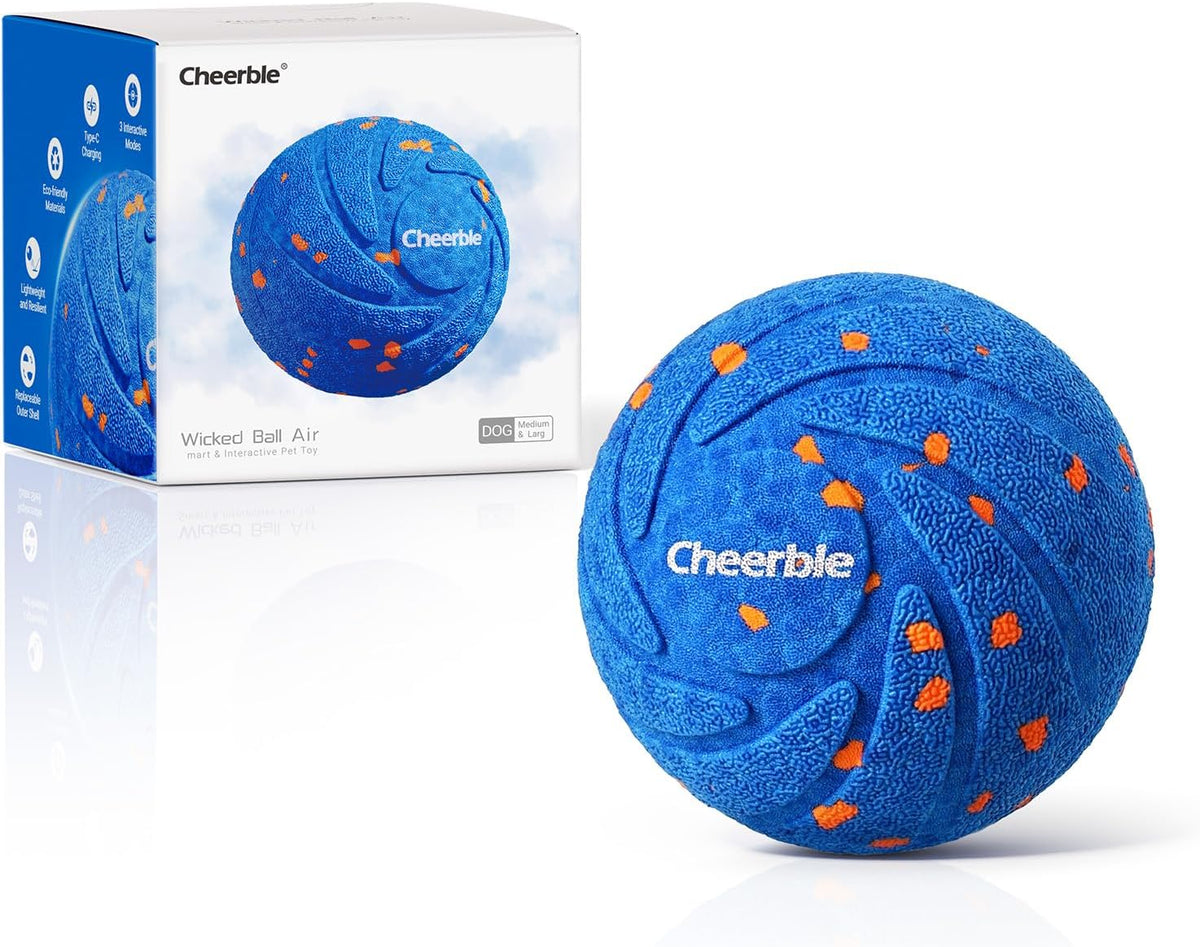 Cheerble Smart Interactive Dog Toy, Wicked Ball AIR, Automatic Moving, Bouncing, and Rotating, E-TPU Material,