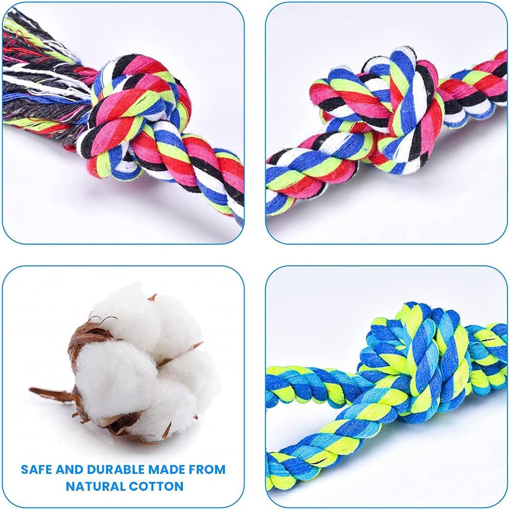 Feeko Heavy Duty Dog Rope Toys for Large Breed Aggressive Chewers, 2 Pack Indestructible Teeth Cleaning Tug of - view 3