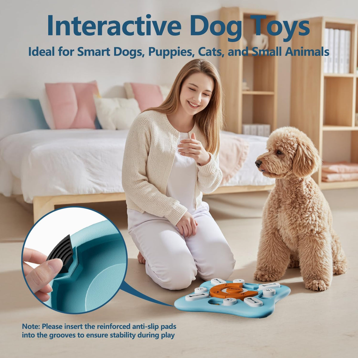 Interactive Dog Treat Puzzle Toys for IQ Training & Mental Stimulating,Fun Slow Feeder,Large Medium Small Dogs - view 5