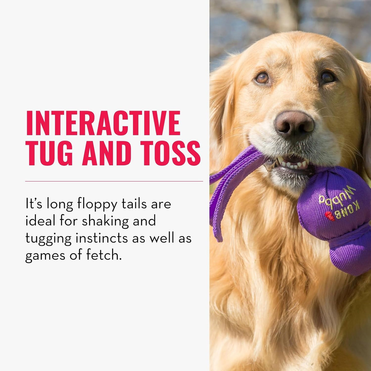 KONG Wubba - Dog Toy for Tug of War & Fetch - Dog Supplies for Puppy & Dog Playtime - Outdoor & Indoor Dog Toy - view 3