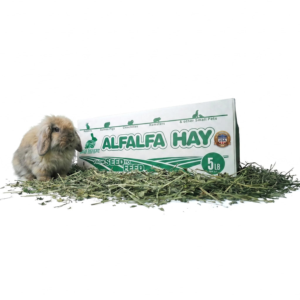 High Desert Alfalfa Hay, Protein Rich Soft Leaf Food for Young Growing Animals, Natural Rabbit Food and Guinea