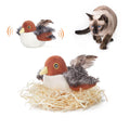 Potaroma Cat Toys Rechargeable Flapping Bird Sparrow, Lifelike Chirp Tweet, Touch Activated Kitten Toy Interac