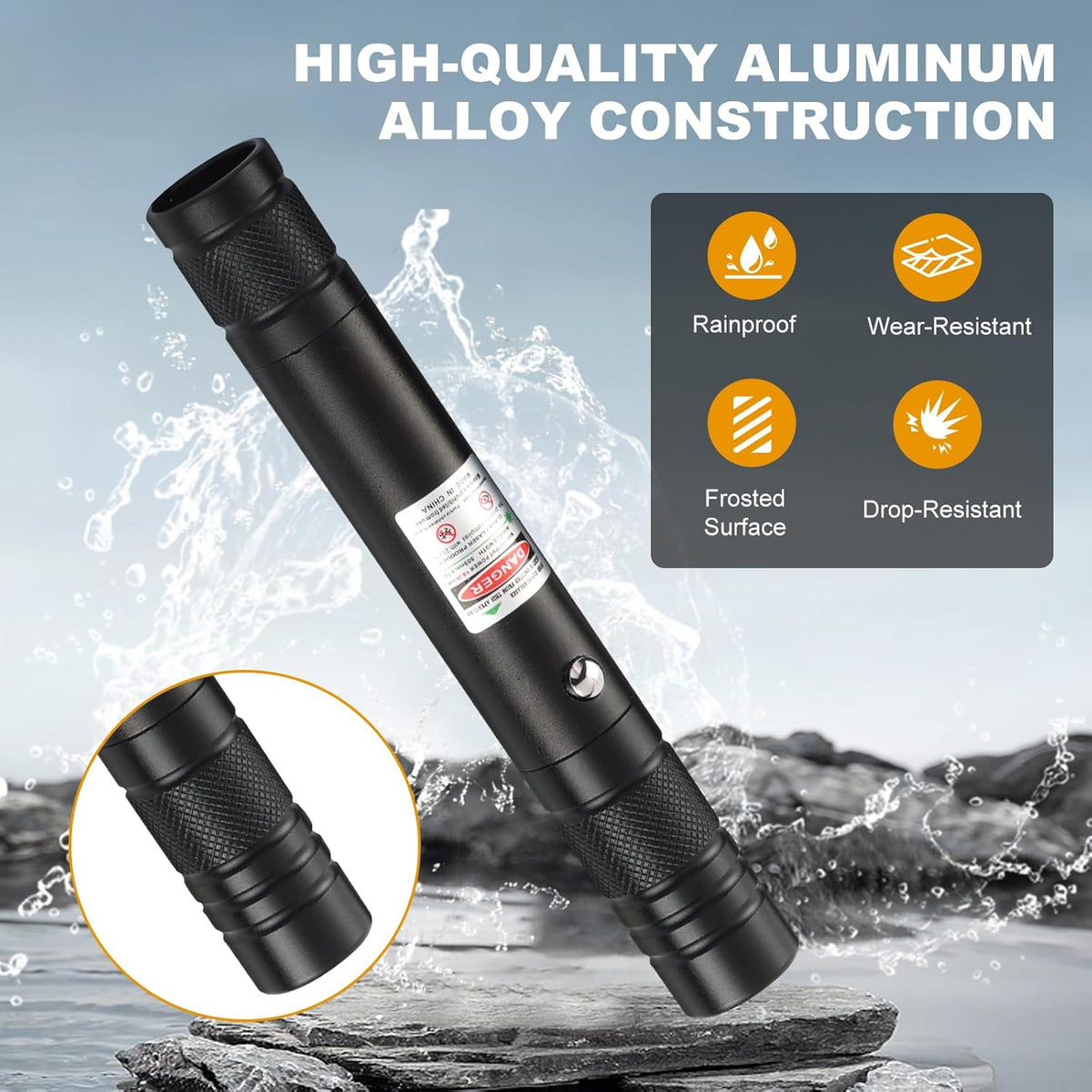 Long Range Green Laser Pointer, Laser Pointer High Power, Green Lazer Pointer Rechargeable for Hiking, Cat Las - view 3