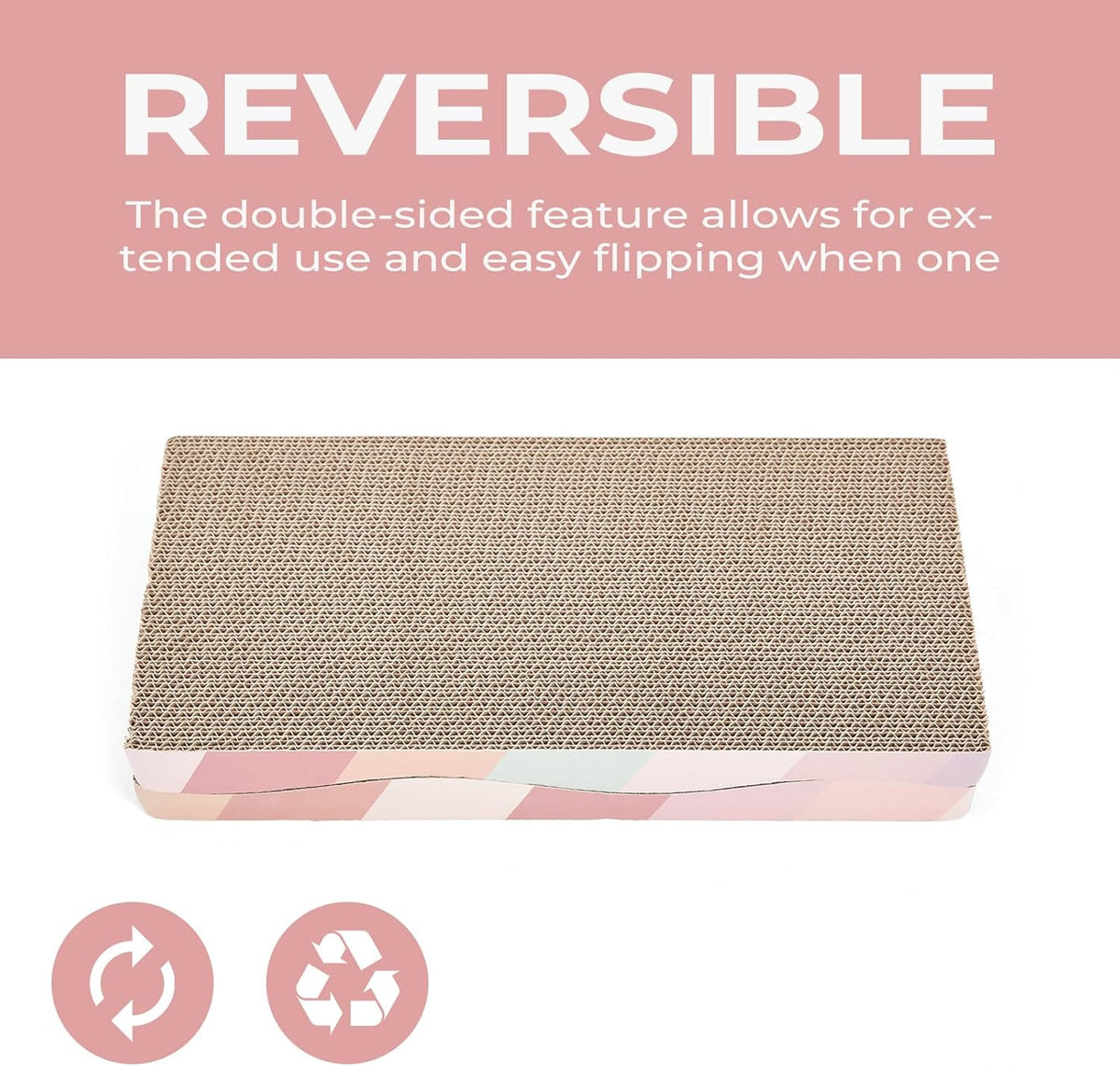 SIDAZON Cat Scratching Board cat Scratcher Cat Scratch Pad Cardboard cat scratchers for Indoor Cats Reversible - view 3