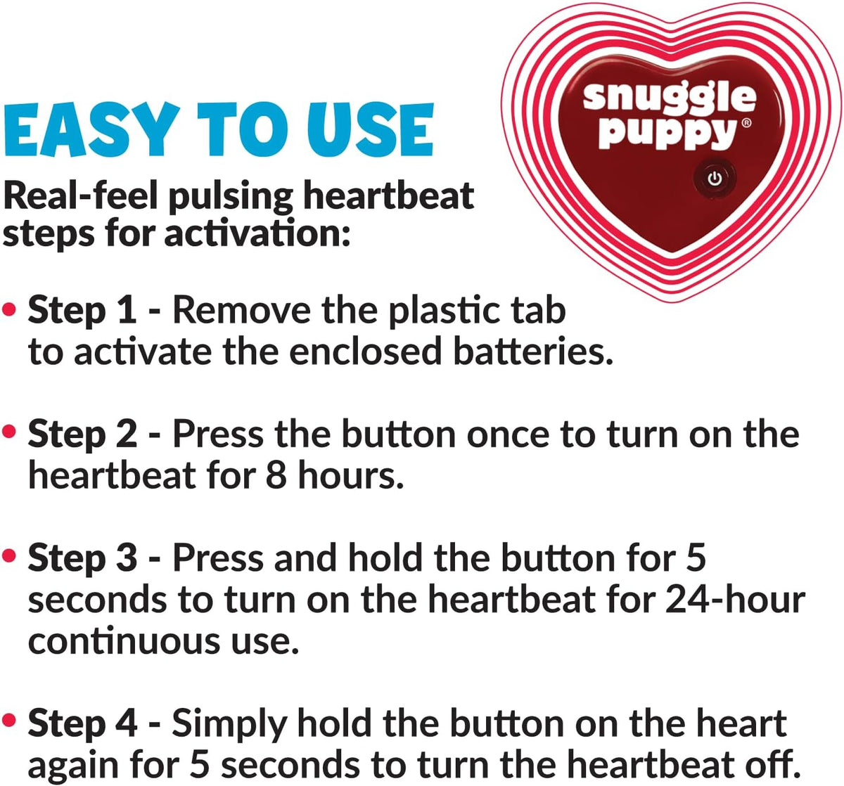 Original Snuggle Puppy Heartbeat Puppy Toy - Heartbeat Puppy for Dogs - Pet Anxiety Relief and Calming Aid - C - view 5