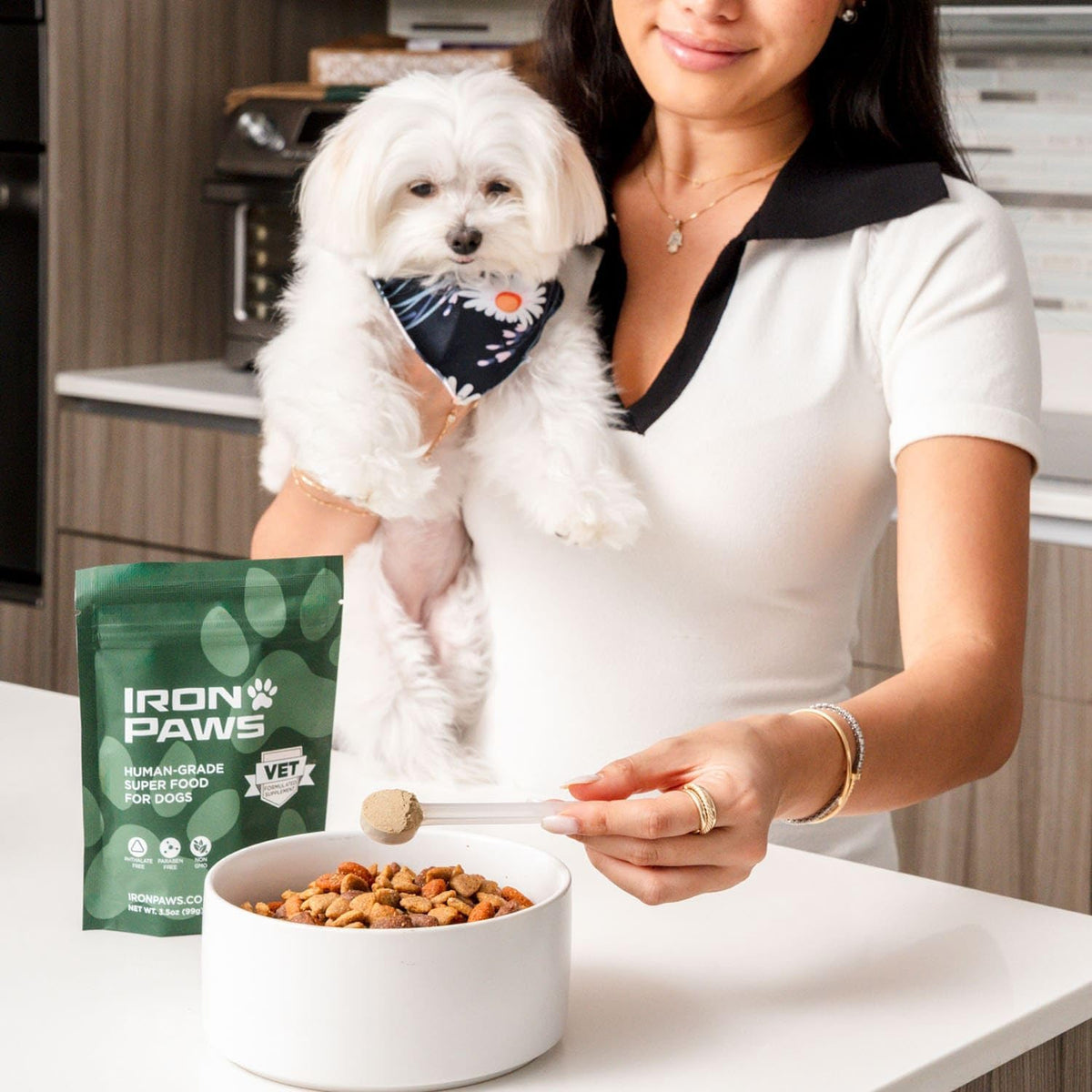 Iron Paws Human-Grade Superfood For Dogs, Premium Greens Powder Supplement For Dental Health, Longevity, Hip & - view 3