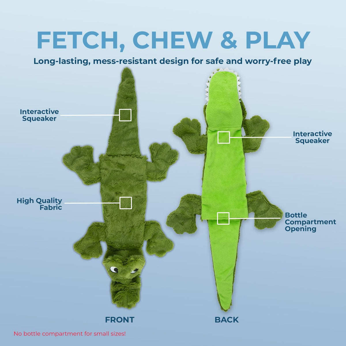 Best Pet Supplies Squeaky Dog Toys with Soft Durable Fabric for Small, Medium and Large Pets Interactive Toy f - view 3