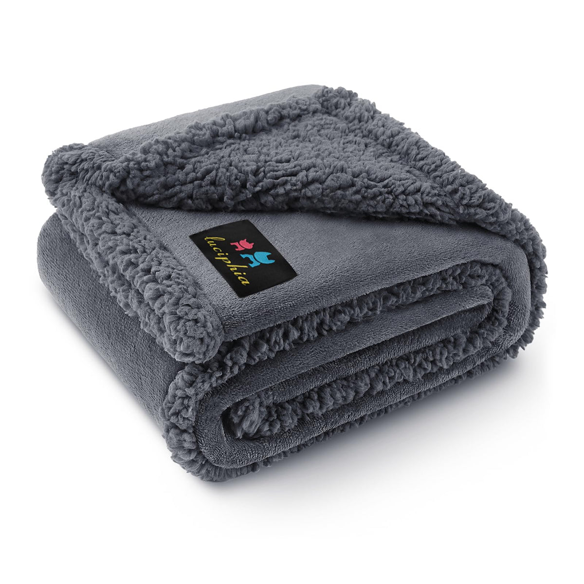 Waterproof Pet Blanket, Liquid Pee Proof Dog Blanket for Sofa Bed Couch, Reversible Sherpa Fleece Furniture Pr
