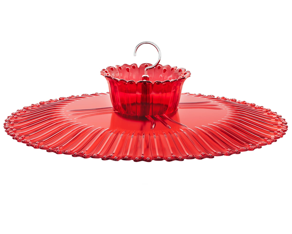 iBorn Hummingbird Feeders Sun Baffle,Ant Proof Moat Shade Cover Combo,for Hanging Bird Feeder for Outdoors Rai
