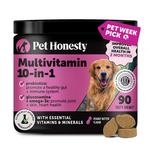 10-in-1 Dog Multivitamin Supplement with Glucosamine & Probiotics - Hip & Joint Support, Digestive Health, Imm