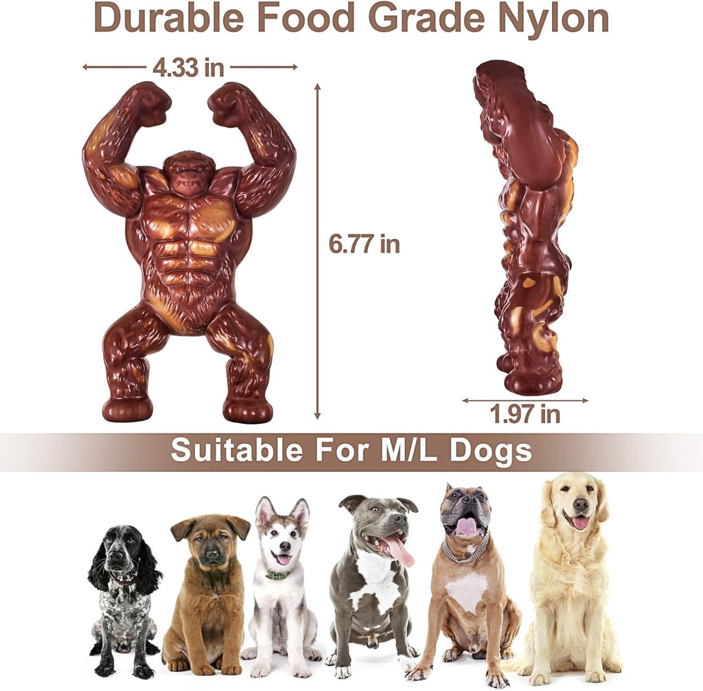PETSTA Indestructible Dog Toys for Aggressive Chewers, Extreme Tough Toys for Large Dogs, Real Beef Flavored,  - view 4