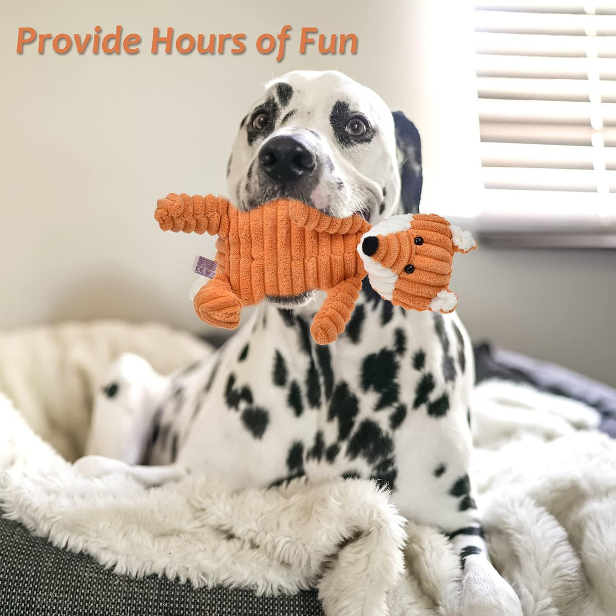 5Pack Dog Squeaky Plush Toys Puppy Toys Assortment Value Bundle Bulk Large Dog Teething Pet Chew Toys - view 5