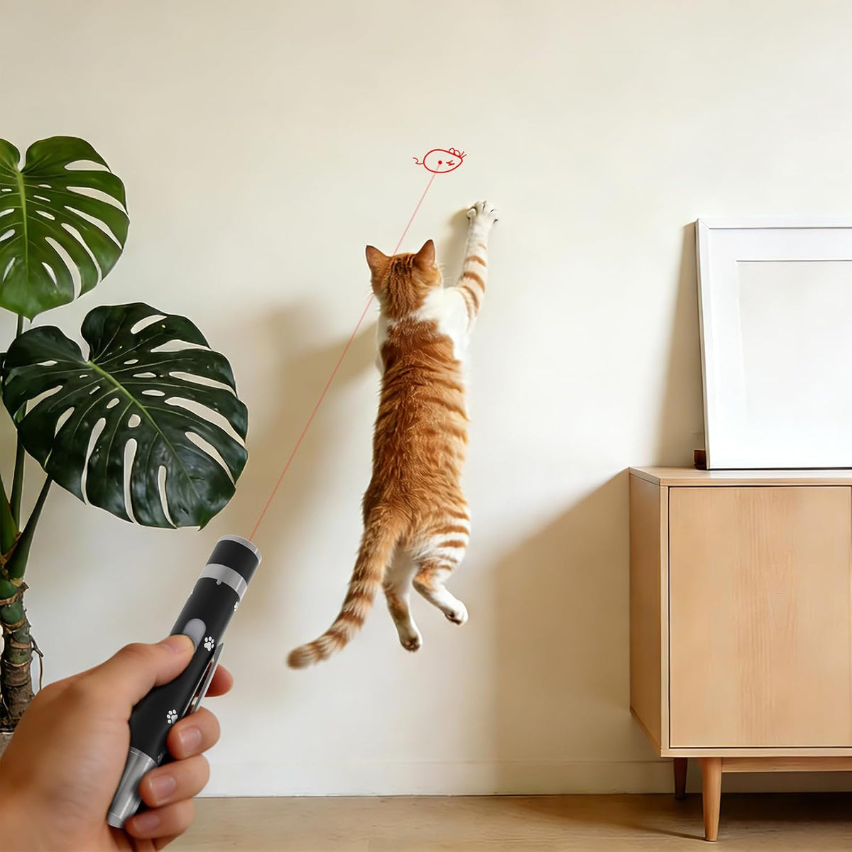 UMSIS Bird Toy, Distinctive Black Painted Metal Casing with Paw Print Design, USB Rechargeable, 7 Adjustable P - view 5