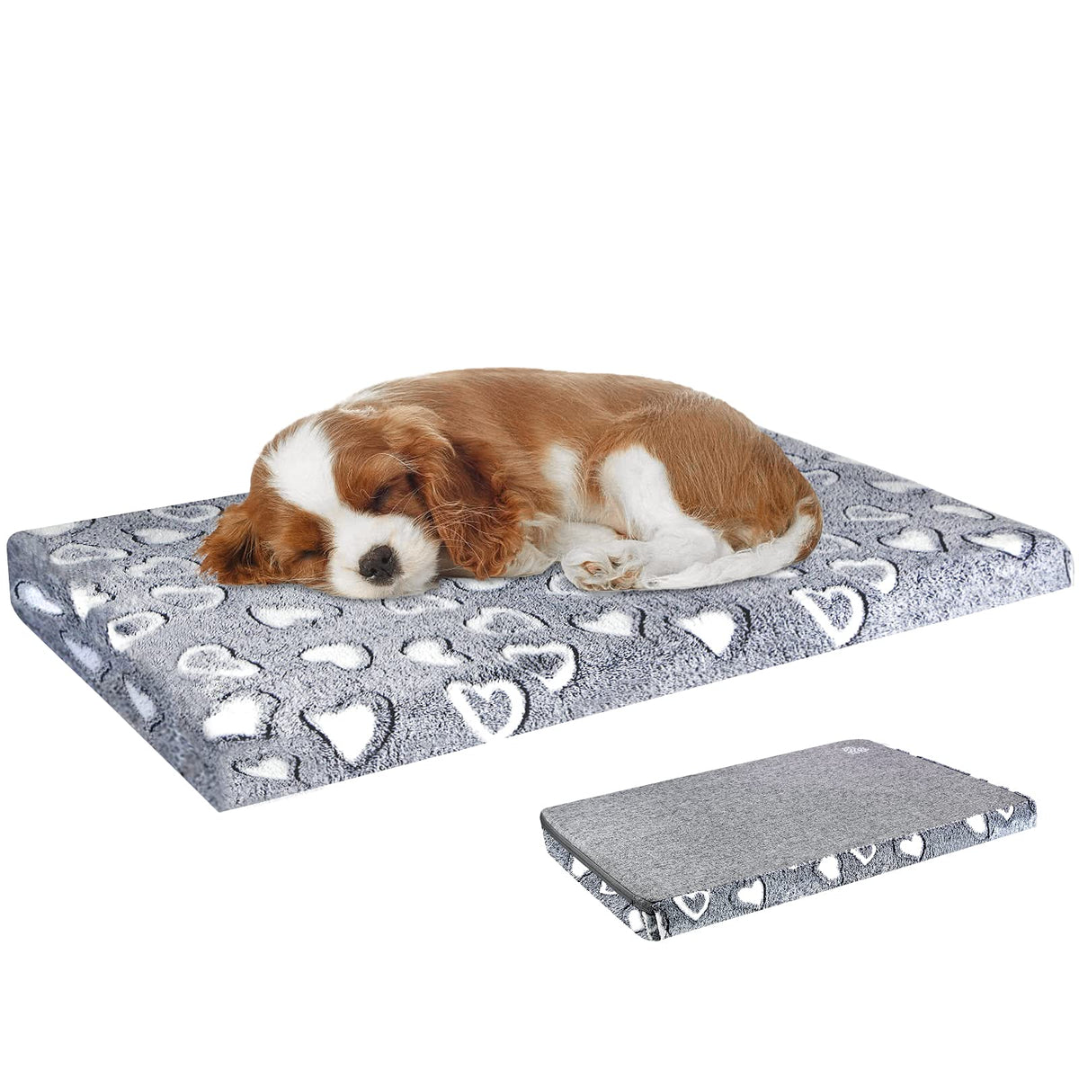 VANKEAN Reversible Cool and Warm Dog Bed Mat for Crates - Stylish Pad With Waterproof Inner Linings and Remova