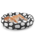 JOEJOY Donut Dog Bed Medium Size Dog, Cute Round Calming Pet Bed with Removable Washable Cover, Orthopedic Pup