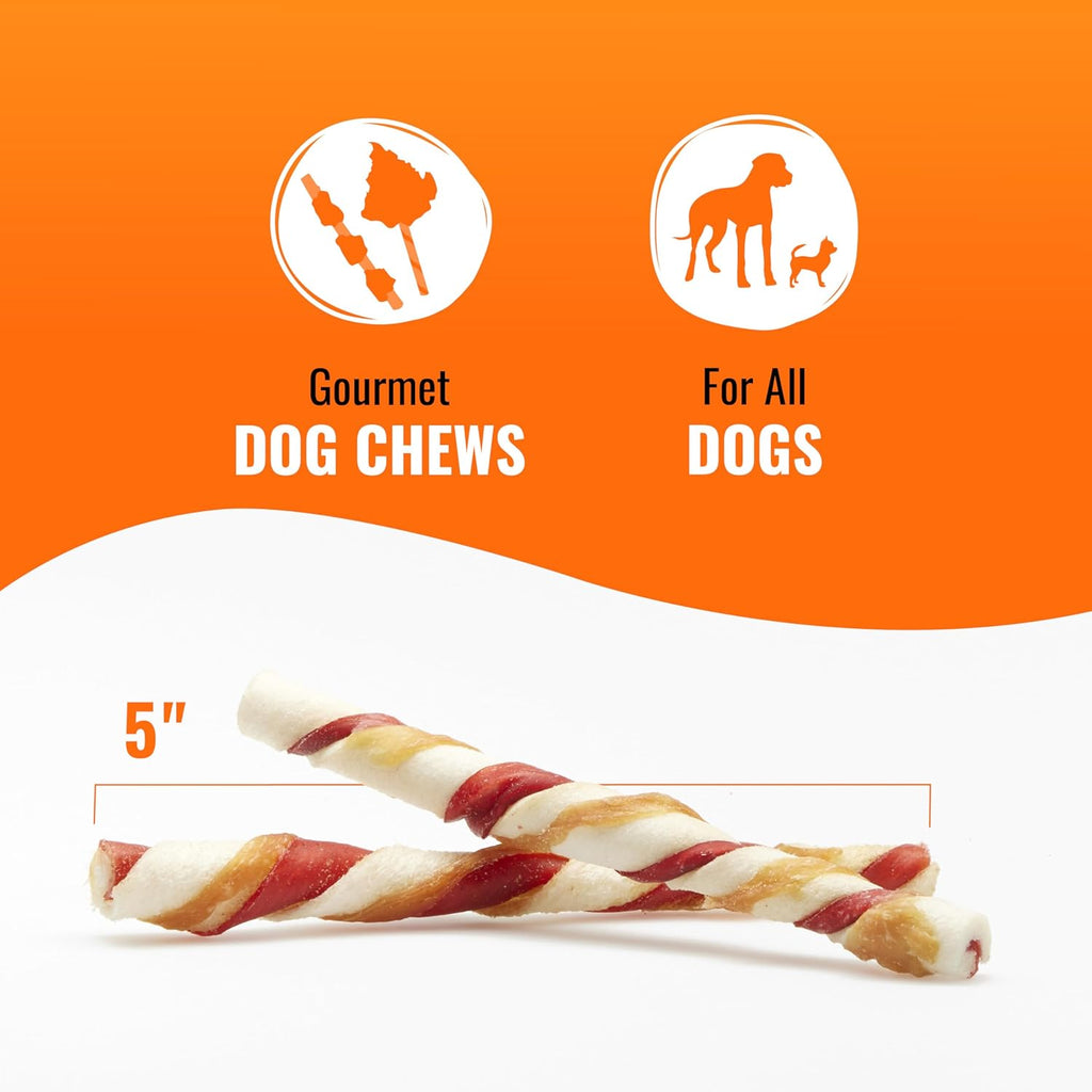Good 'N' Fun Triple Flavor Twist Rawhide Treats For Dogs, 70 count - view 5